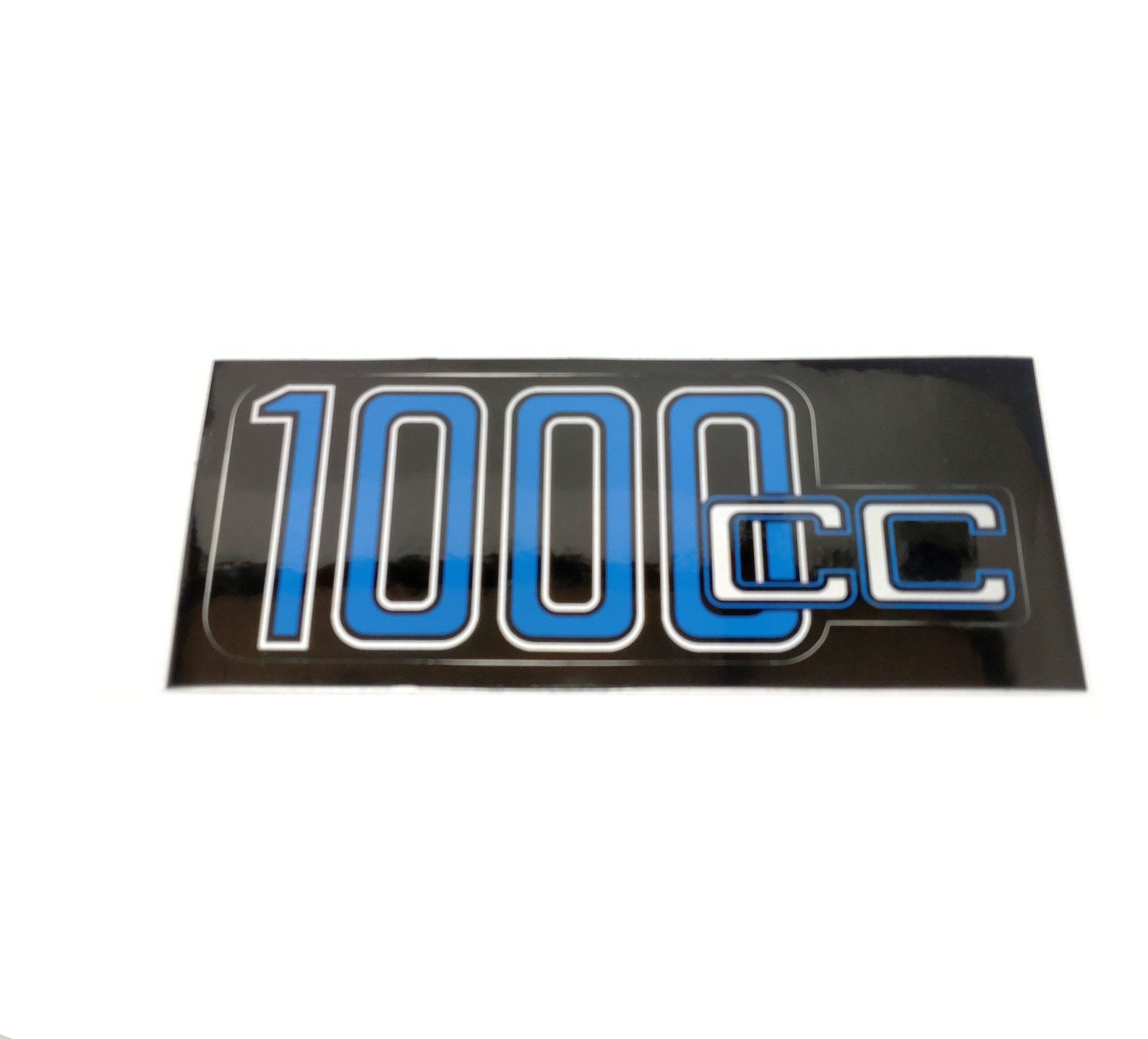 BMW Motorrad 1000ccm Aufkleber Batterieabdeckung - Seitendeckel Aufkleber Batterieabdeckung BMW 1000ccm blau-silber – Bild 1