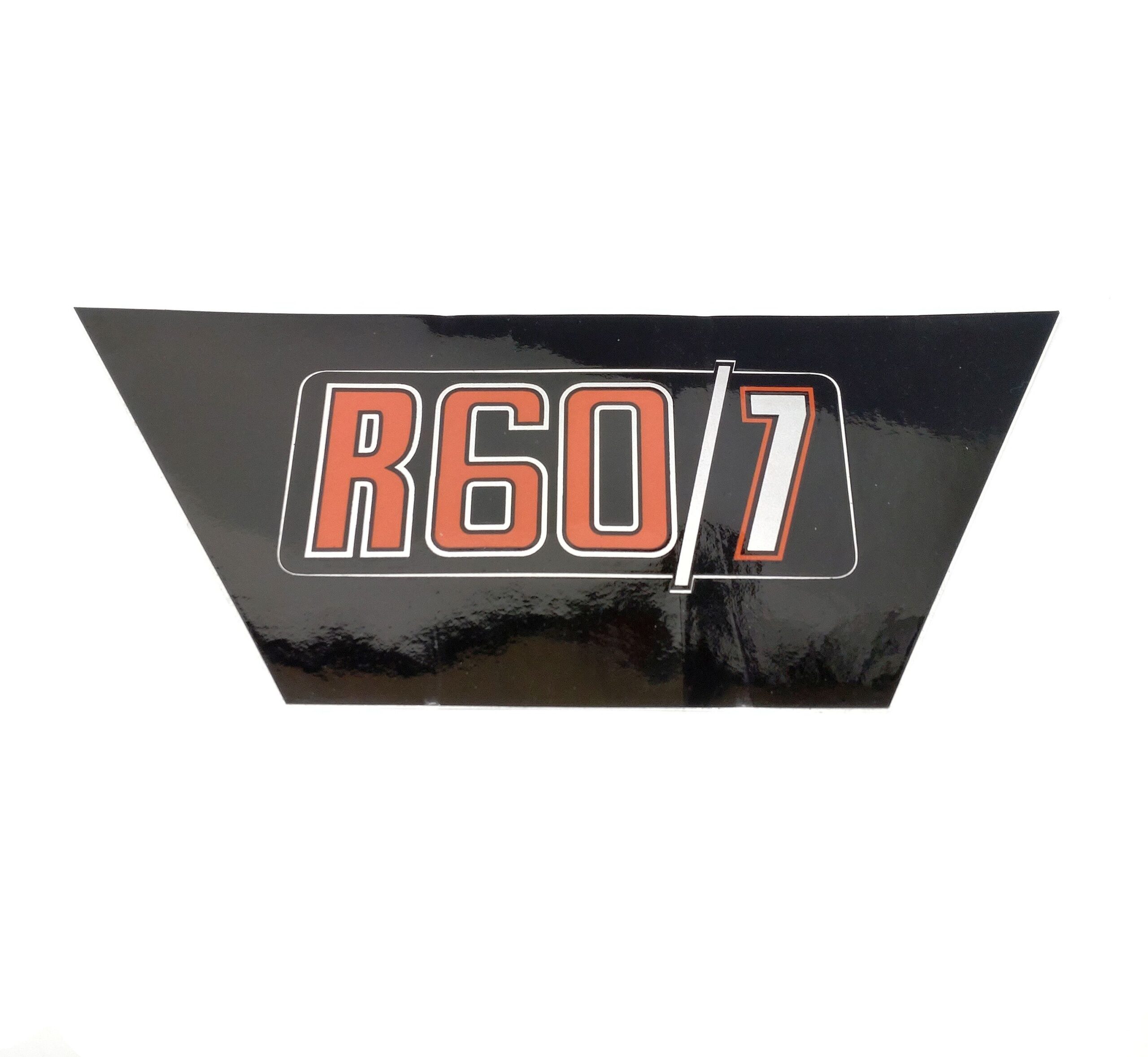 BMW Motorrad R60/7 Aufkleber Batterieabdeckung - Seitendeckel rot-silber Aufkleber Batterieabdeckung BMW R60/7 rot-silber – Bild 1