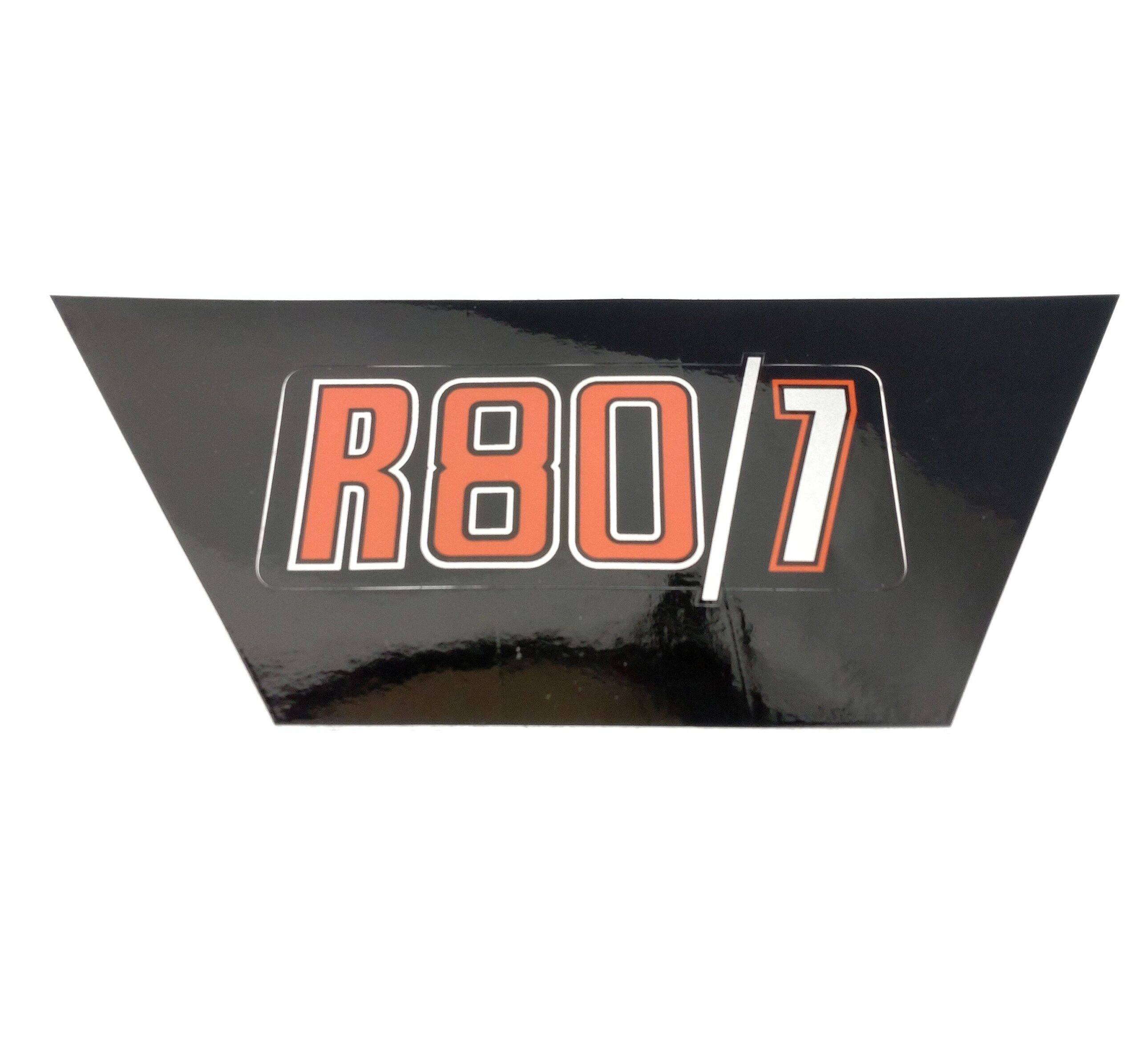 BMW Motorrad R80/7 Aufkleber Batterieabdeckung - Seitendeckel rot-silber Aufkleber Batterieabdeckung BMW R80/7 rot-silber – Bild 1