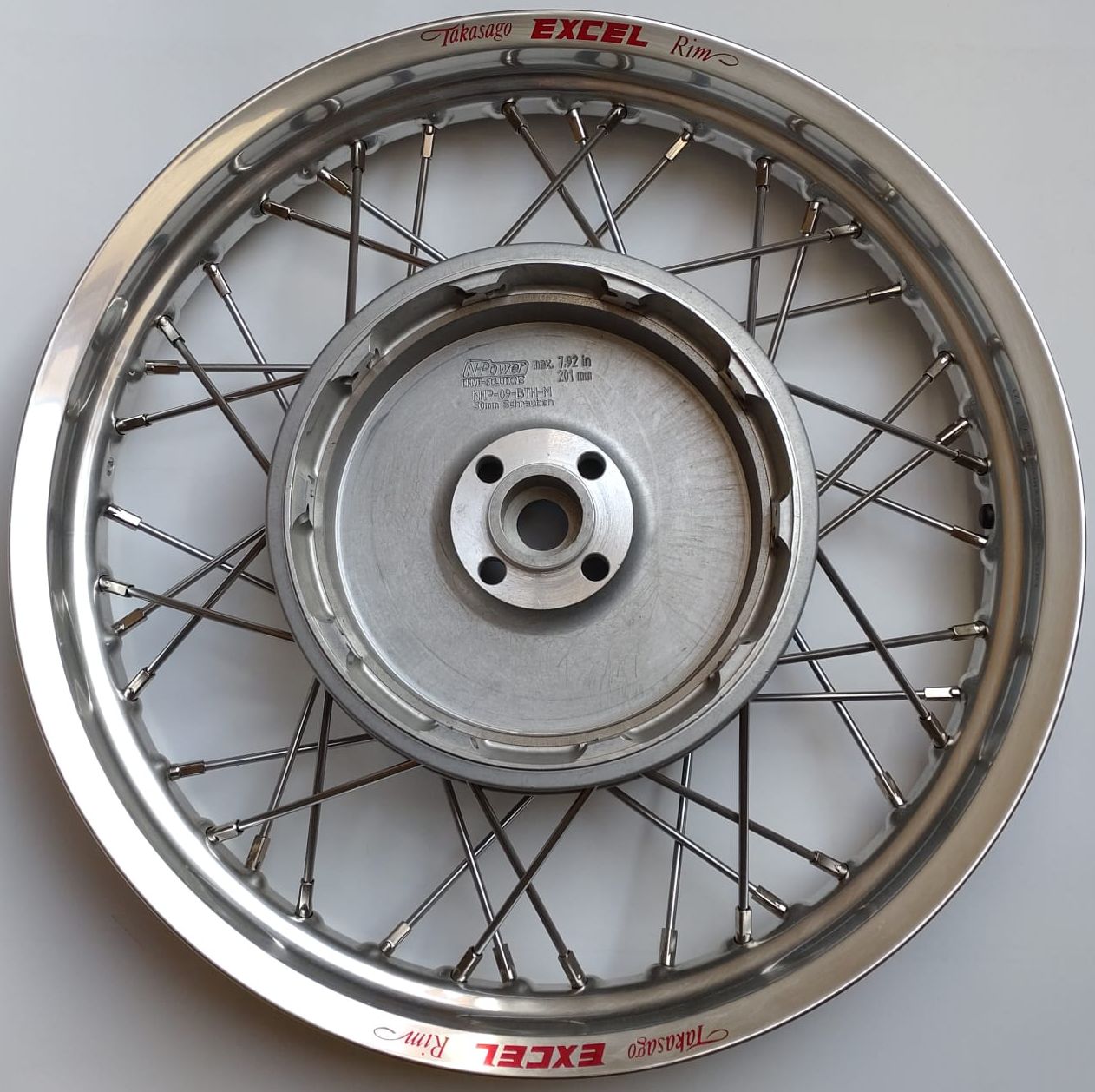 Hinterrad 17 Zoll für BMW Motorrad R 80 100 R Modelle NH Power Hinterradfelge silber - 2,5 x 17 - Radnabe NH-Power für Monoleverantrieb – Bild 1