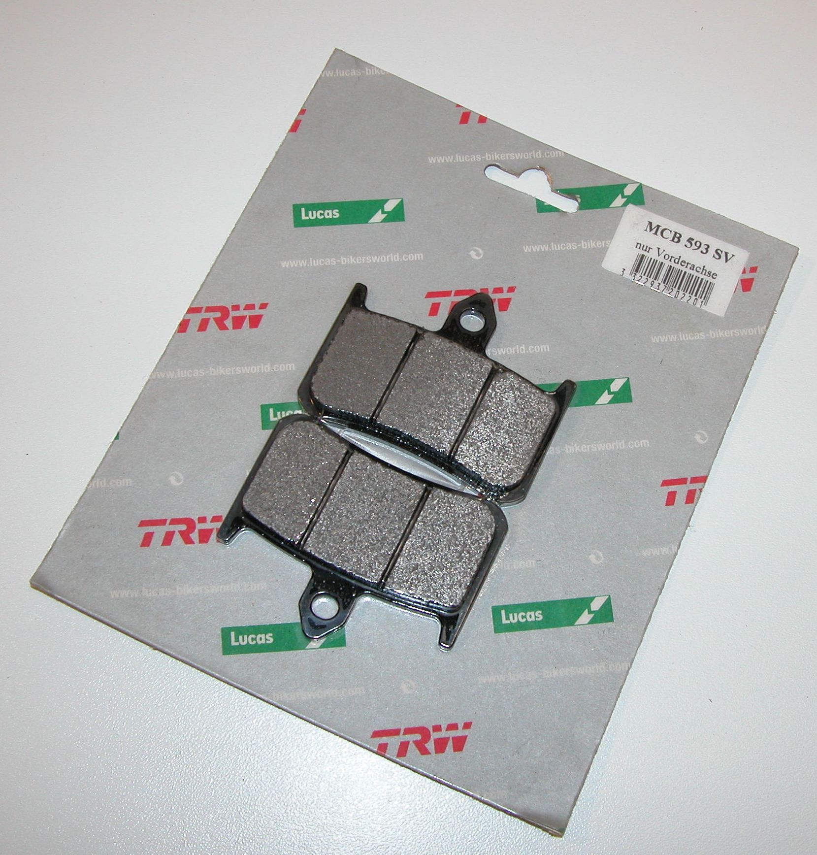 Bremsbelag Sinter Lucas MCB593SV für Honda CB VTR NSR VFR CV CBR Bremsbelag Sinter Lucas MCB593SV für Honda CB VTR NSR VFR CV CBR – Bild 1